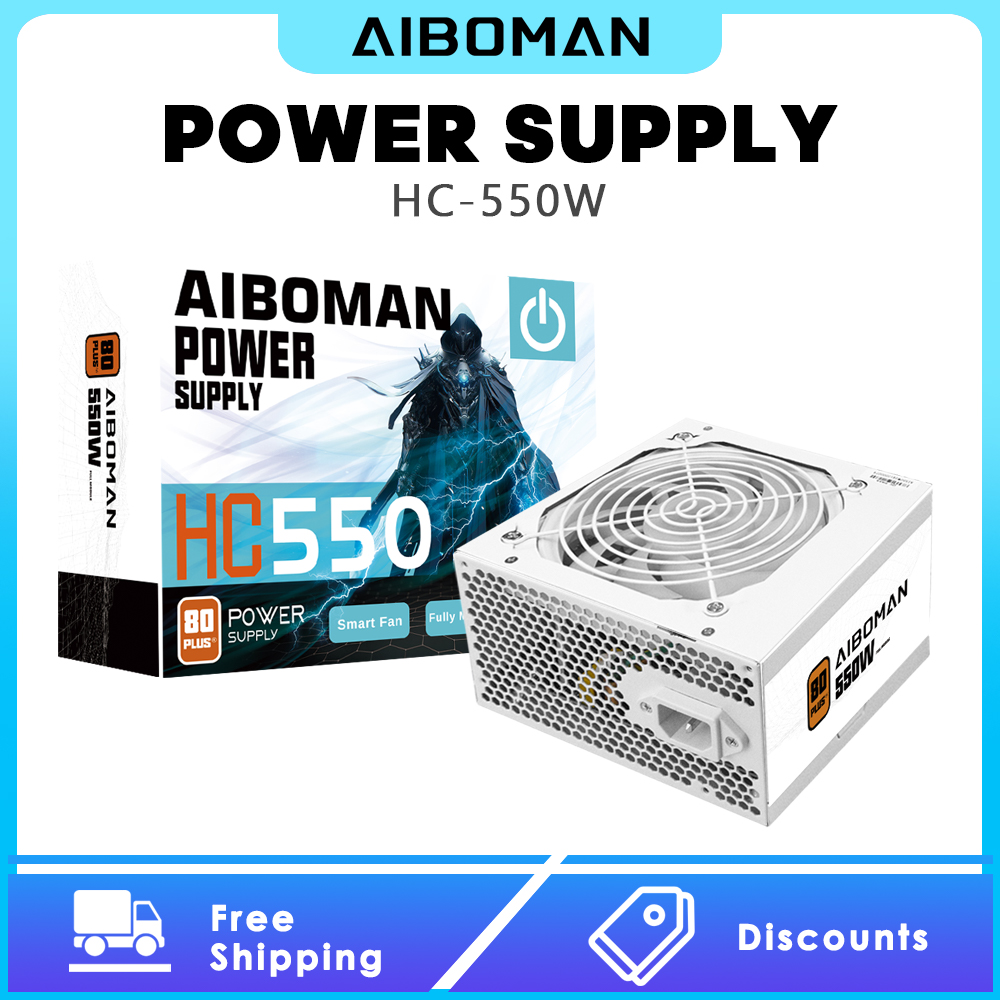 Power Supply 650W - Блок питания AIBOMAN 550W 80PLUS Bronze,