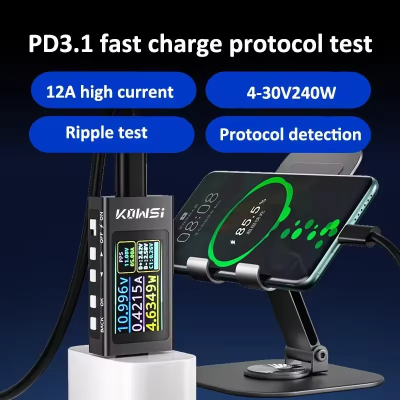KWS-X1 Type-C Монитор тока и н – обзор и цена Power Supply Tester