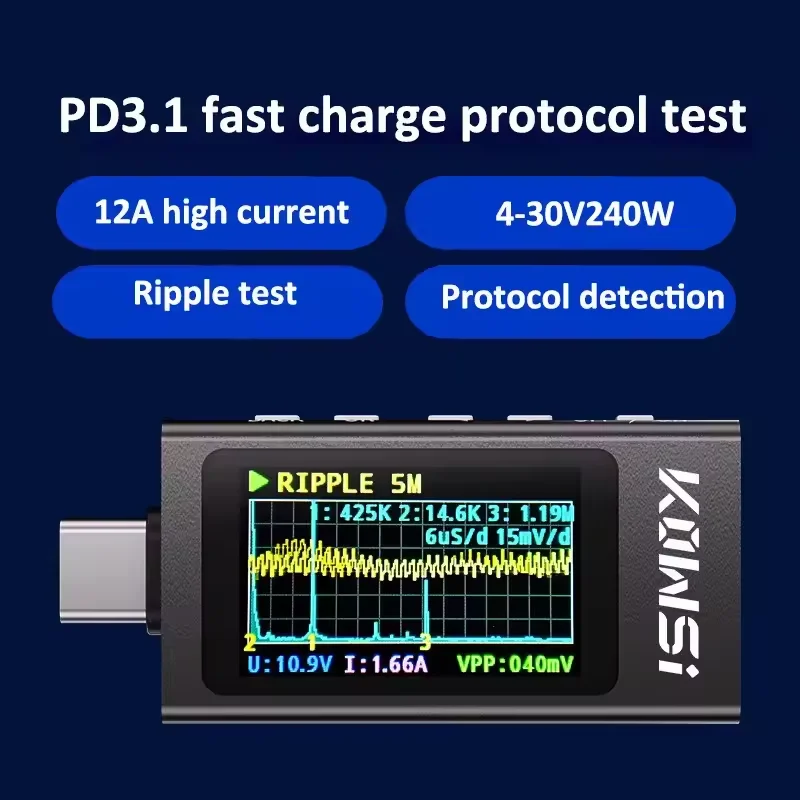 KWS-X1 Type-C Монитор тока и н – обзор и цена Power Supply Tester