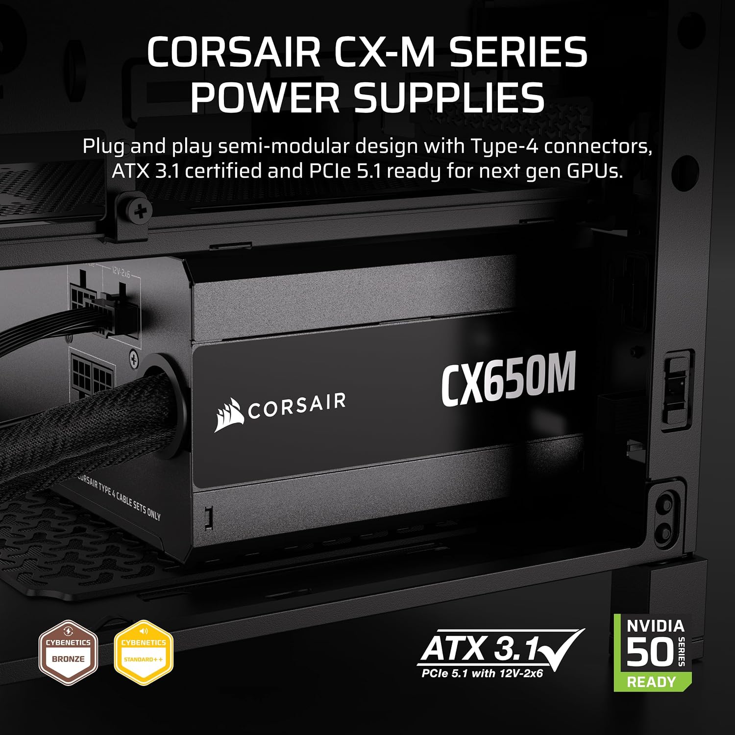 CX650M (2025) Полумодульный бл – обзор и цена Power Supply 650W